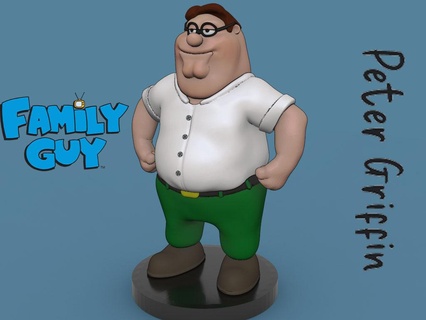 peter griffin family guy tv cartoon simpsons funny toy fox dc super man 3d print model - Mito3D