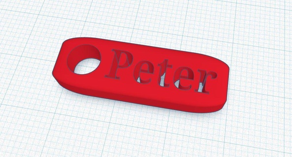 peter keychain keychain peter name fun  3d print model - Mito3D