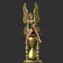 peter pan - disney statue tinkerbell bell fairy hook drawing anime sexy hourglass wings fantasy tale history child statuette sculpt print stylish desk 3d print model - Mito3D