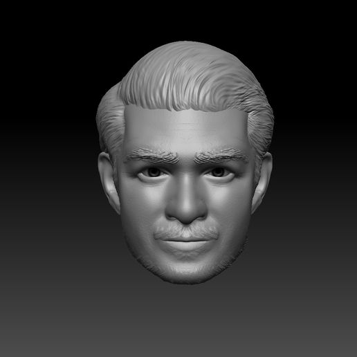 Peter parker Andrew Garfield cabeça esculpida 3D print model - Mito3D