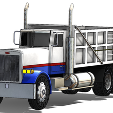 Peterbilt déverser camion 3d print model - Mito3D