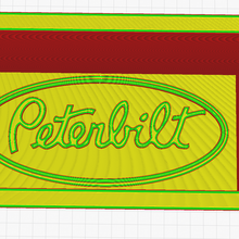 Peterbilt Logo Box Center Konsole Benutzerdefiniert 3d print model - Mito3D