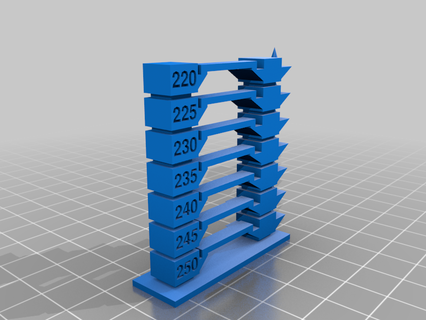 petg temperature tower customized 3d printing tests printer calibration stress test benchy 3d print model - Mito3D