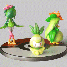 Petilil lilligant hisuaisch fleißig evolution Ventilator Kunst pok mon Figur pokemon Sammlung Evolution Pokémon Legenden Arceus Fan Art Nintendo 3d print model - Mito3D