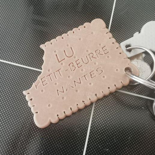 petit beurre nantais clé bague gadget chaîne aliments biscuit lis 3D print model - Mito3D