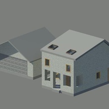 petit avant de la maison l'architecture 3d print model - Mito3D