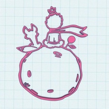 petit prince minimalist art logo 3d print model - Mito3D