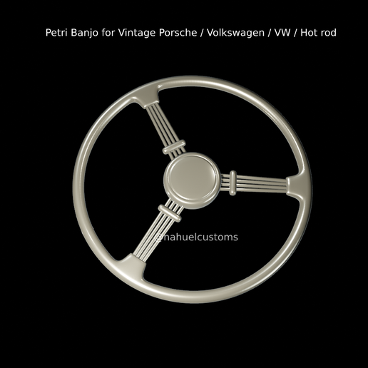 pétri banjo pilotage roue ancien Porsche volkswagen vw chaud barre modèle trousse rc fente Douane moulé pression 3D print model - Mito3D