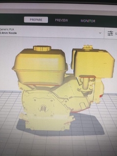 benzina motore modello scala gadget giocattolo Tirare inizio 3d print model - Mito3D