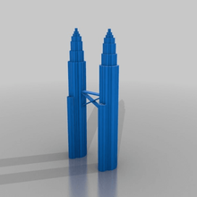 petronas towers standing architecture buildings structures 3d print model - Mito3D