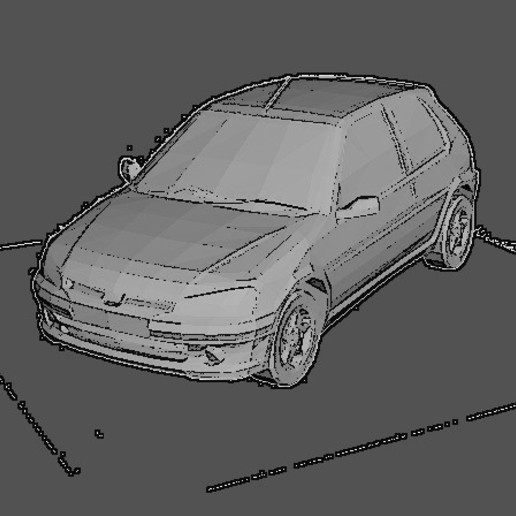 peugeot 106 varios 309 205 youngtimer el ventilador coche porque concepto 3D print model - Mito3D