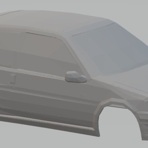 peugeot 106 yazdırılabilir vücut araba penceresi olmayan oyun karaoke yuvası scalextric tamiya rc 3D print model - Mito3D