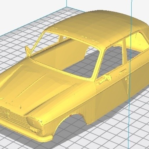 peugeot 204 yazdırılabilir vücut araba oyun karaoke yuvası scalextric tamiya rc 3D print model - Mito3D