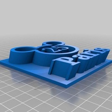 peugeot 205 gril disney logo 3d print model - Mito3D