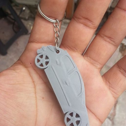 peugeot 206 anahtarlık anahtar yüzük Oto araba kolye 3D print model - Mito3D