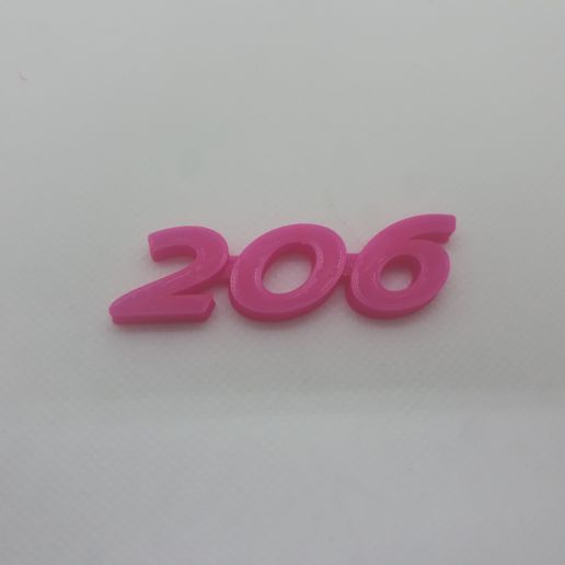peugeot 206 logo 3D print model - Mito3D