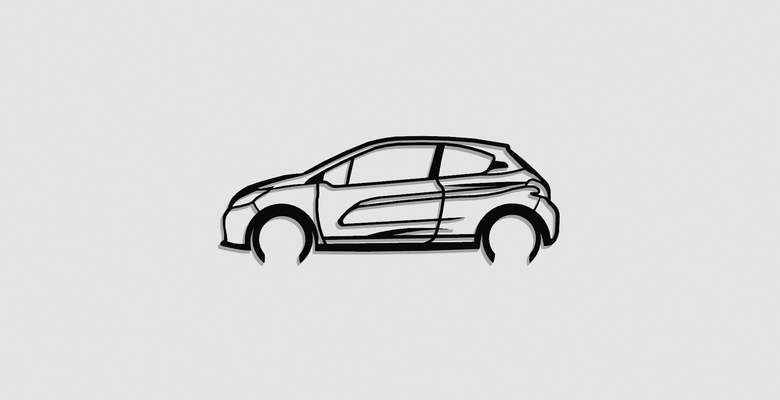 peugeot 208 art peugot 207 206 307 308 408 508 2008 3008 4008 5008 3d print model - Mito3D