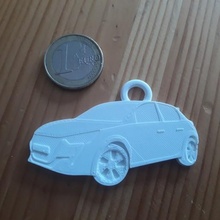 peugeot 208 ph2 key holder car because keychain ring automobile 3d print model - Mito3D