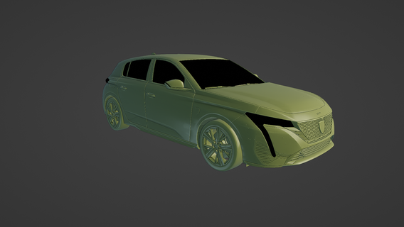 peugeot 308 hybrid 2022 3d printable car model automotive vehicle electric green technology sustainable transportation eco-friendly automobile french sporty futuristic design high-quality engineering 3d print model - Mito3D
