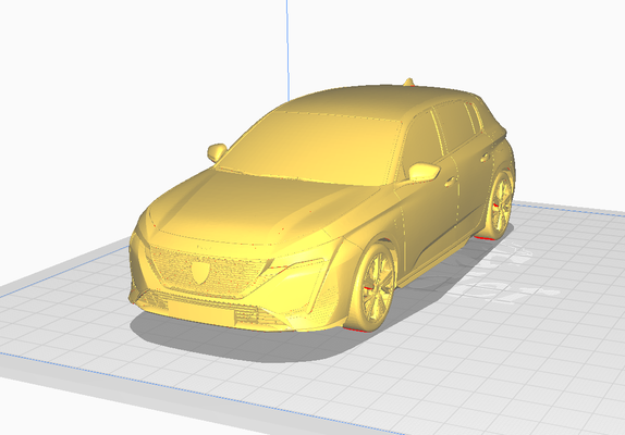 peugeot 308 híbrido 2022 juego coches estados unidos 2024 3d print model - Mito3D
