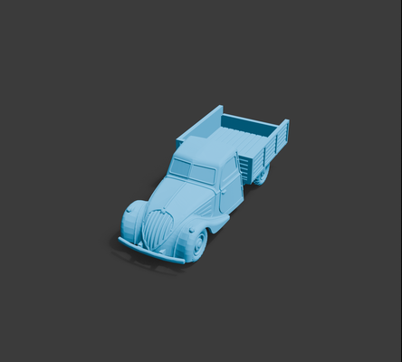 peugeot 402 truck open 3d model print 1-100 3d print model - Mito3D