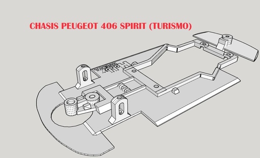 peugeot 406 spirito touring versione scalextric fessura macchine 3d print model - Mito3D