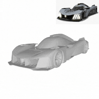 peugeot 9x8 hiper araba 3d print model - Mito3D