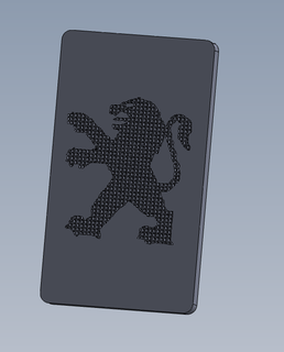 peugeot air freshener Gadget old logo 3d print model - Mito3D