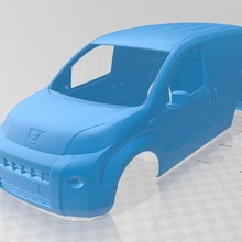 peugeot bípper imprimible cuerpo van juego 1-32 1-24 1-18 1-14 1-10 miniz hobby shell de control radio rc tamiya scalextric ranura furgoneta 3d print model - Mito3D