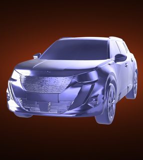 peugeot e-2008 2020 automobile car vehicle rally race sports derby turbo top speed 3d print model - Mito3D