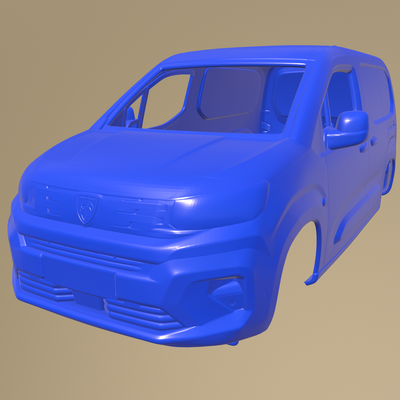 peugeot e ortak swb 2024 yazdırılabilir araba vücut oyun yuva 1 10 ayrı parçalar ölçülü tamiya rc miniz tarayıcı kyosho eksenel traxxas mikro 3d print model - Mito3D