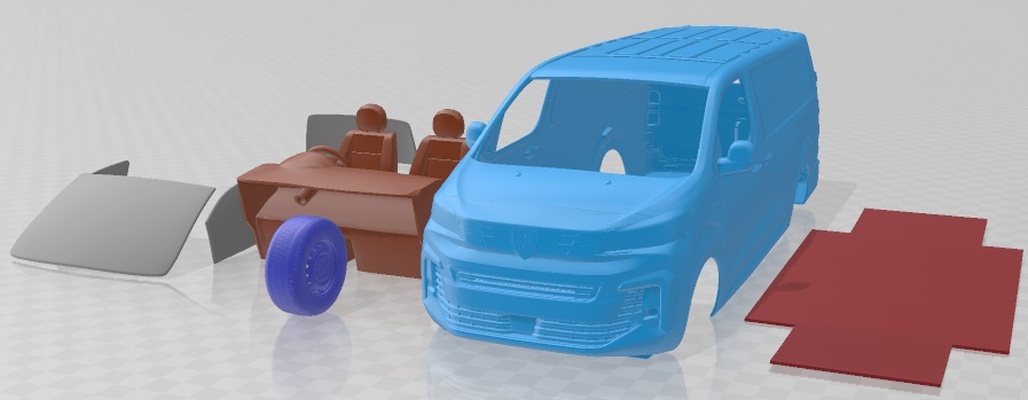 peugeot experto camioneta l3 2024 imprimible juego espacio scalextric tamiya rc miniz pasatiempo micro fundido presión 3d print model - Mito3D