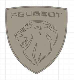 Peugeot logotipo deco carro 3d print model - Mito3D