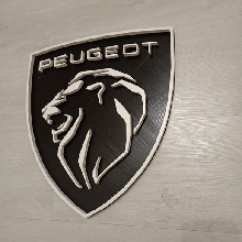 Peugeot logotipo arte carro ícone símbolo bricolupo 3d 3d print model - Mito3D