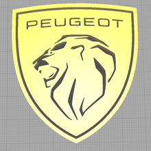 Peugeot logotipo emblema leão carro carros marca 3d print model - Mito3D