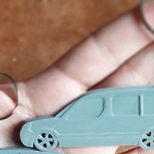 peugeot partner keychain key ring chain auto cars original car art 3d print model - Mito3D