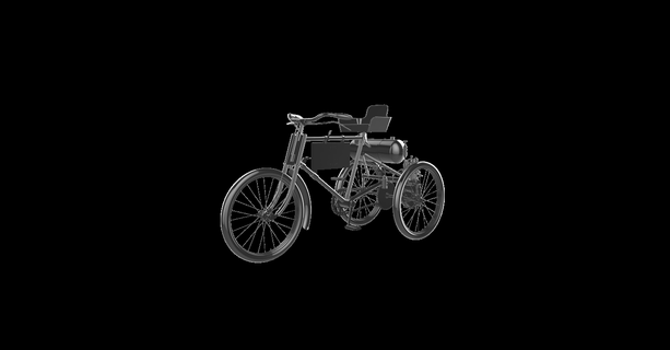 Peugeot triciclo 1900 moto motocicleta motor bicicleta le la motorrad 3d print model - Mito3D