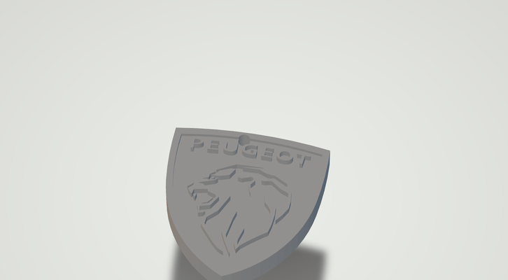 peugeot logotipo stl ferramentas chaveiro 3d print model - Mito3D