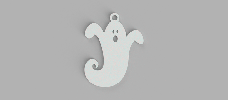 fantasma chiave squillare pendente orecchino 3d print model - Mito3D