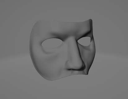 fantasma ópera máscara cara masculino 3d print model - Mito3D