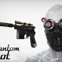 fantôme de tir jeu l'arme méchant du vidéo super-héros steampunk scifi accessoires pistolet masque le casque des d'halloween armes à feu lunettes protection costumechallenge cosplay caractère noir 3d print model - Mito3D