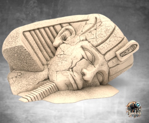 pharaoh's head ruin pharaoh egypt diorama diy desert sand stl 3d antique tout nkhamon digital temple 3d print model - Mito3D