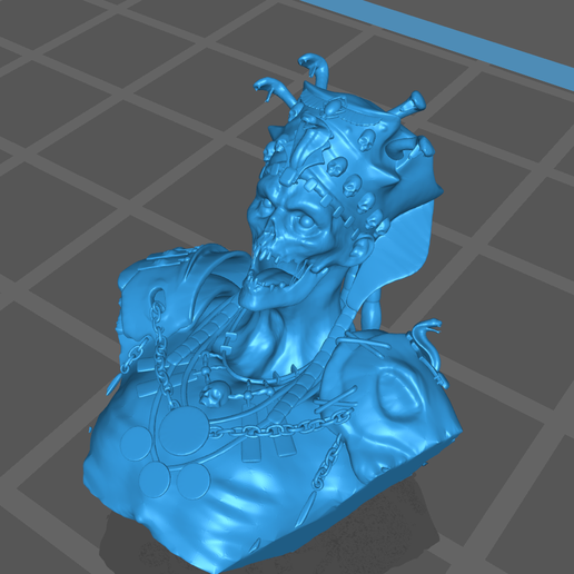 pharaoh zombie bust art 3D print model - Mito3D