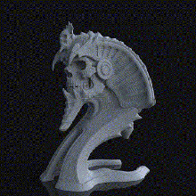 pharaon buste ii Egypte art statue impression or égyptien jouet ornemental luxe antique mort crâne 3d print model - Mito3D