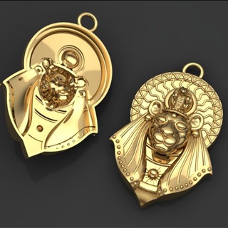 pharaonique Dieu Sekhmet bijoux argent or 3d print model - Mito3D