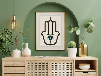 phatima's hand wall art painting god religion home decor unique spiritual intricate design cool 3d print model - Mito3D