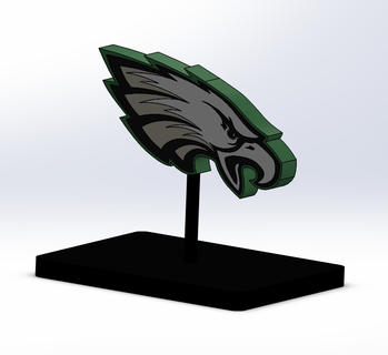 Filadélfia Eagles troféu futebol nfl 3d print model - Mito3D