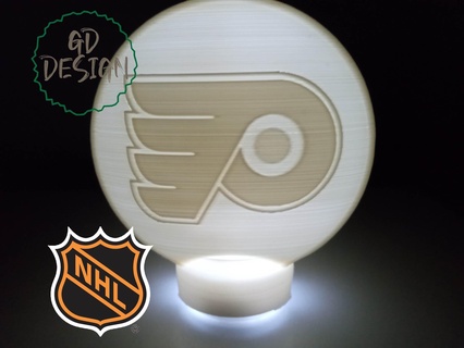 philadelphia flyers hockey puck light tealight nightlight nhl sports cor 3d print model - Mito3D
