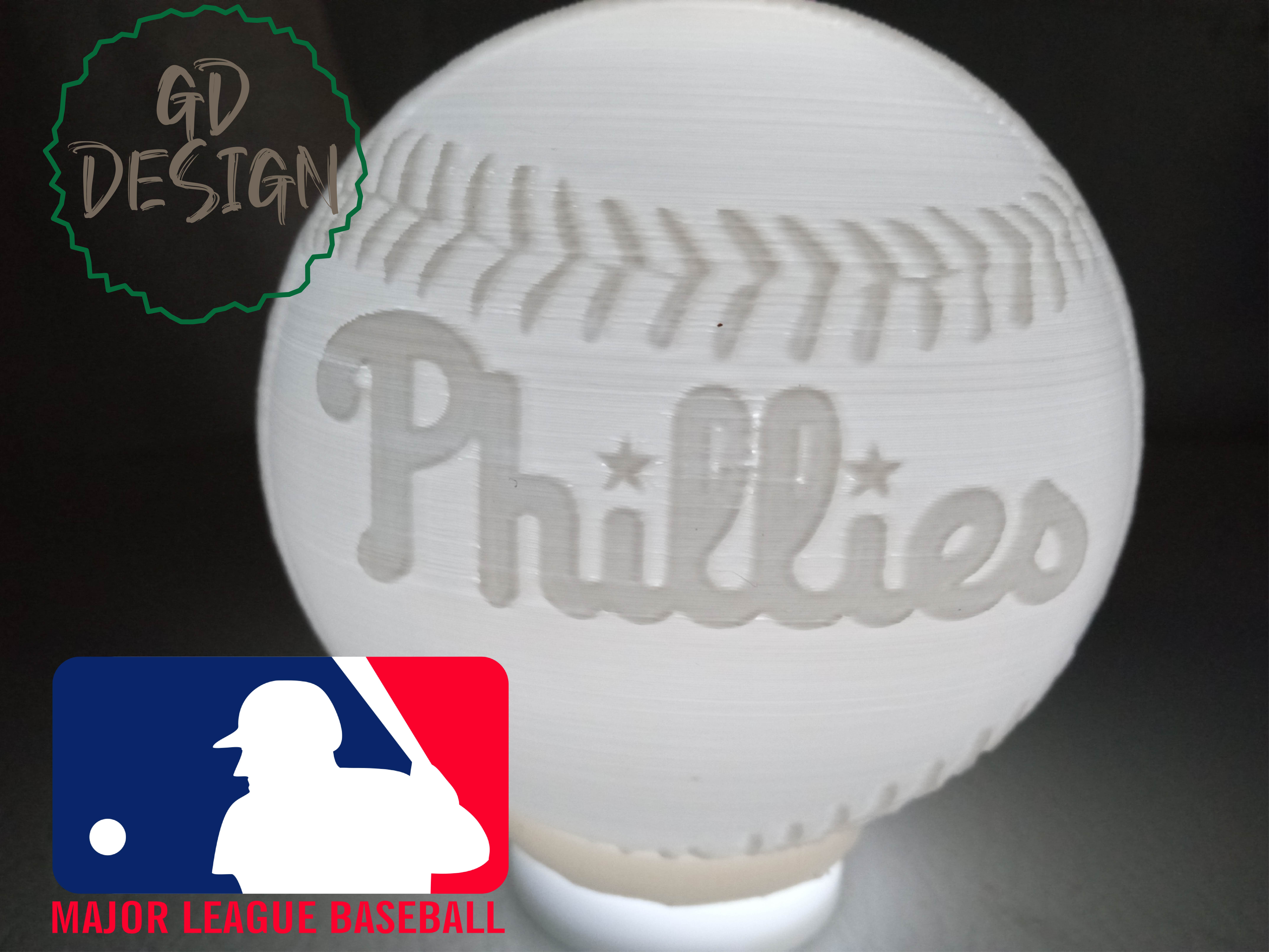 Filadelfia phillies béisbol ligero te leyendo mlb 3D print model - Mito3D