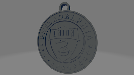 philadelphia union keychain mls major league soccer football futbol keys souvenir gift sport usa canada america llavero ring club 3d print model - Mito3D